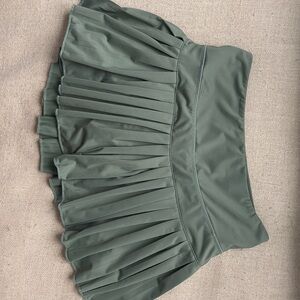 Goldhinge Green Pleated Skirt